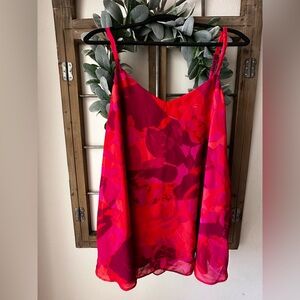 Torrid Red and Pink Floral Top